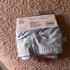 American Eagle Outfitters Light Blue Boxer Briefs with Bird Print
